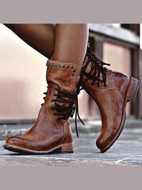 Ciss - Vintage Lace - Up Boots
