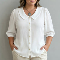 Sophia - Casual Solid Color Shirt