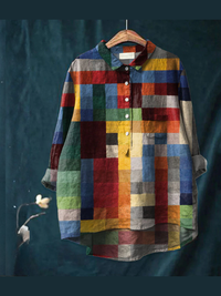 Iris - Color Block Print Shirt