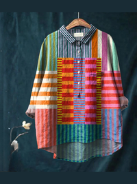 Isla - Color Block Stripe Shirt