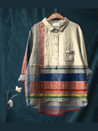 Lena - Artistic Stripes Shirt