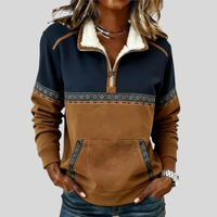 Esme - Sherpa Collar Half-Zip Pullover