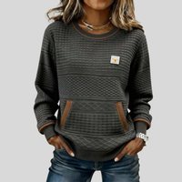 Etta - Textured Colorblock Sweatshirt