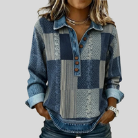 Hattie - Patchwork Collared Pullover