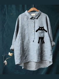 Milo - T-Shirt with Cute Cat Pocket