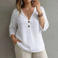 Sofia - Casual Solid Blouse