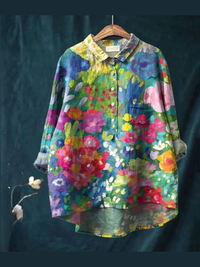 Sophia - Floral Watercolor Shirt