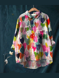 Valentina - Colorful Shirt with Heart Print