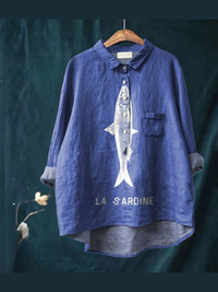 Lily - T-Shirt with Sardine Print