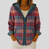 Sabina - Hooded Plaid Shacket