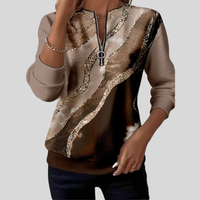 Verona - Artful Zip-Neck Sweatshirt