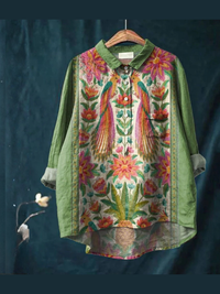 Nina - Tropical Peacock Shirt