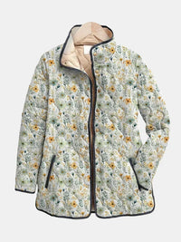 Nola - Delightful Floral Print Quilted Jacket