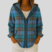 Maribeth - Hooded Plaid Shacket