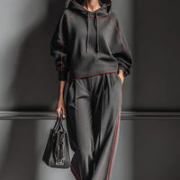 Loose-fitting Casual Long-sleeve Hoodie With Matching Casual Pants