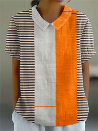 Lena - Color Block Striped Shirt