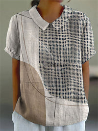 Lana - Shirt with Abstract Dots and Lines