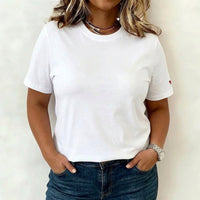 Mila - Casual Solid Color T-Shirt