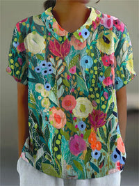 Daisy - Watercolor Floral Shirt