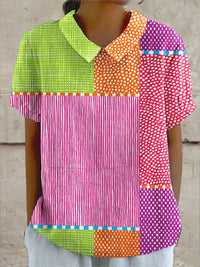Zoe - Colorful Patchwork Shirt