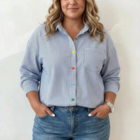 Elizabeth - Casual Striped Shirt