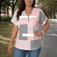 Abby - Casual Color Block Blouse