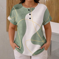 Abigail - Casual Color Block Blouse