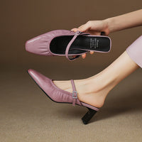 Vanya - Ruched Mary Jane Mule