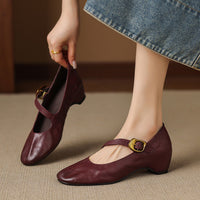 Quira - Round-Toe Mary Jane Flat