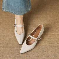 Tamsin - Pointed-Toe Mary Jane Flat