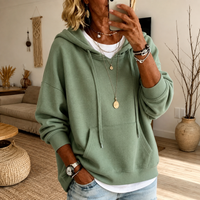 Amandine - Sage Green Hoodie Sweater