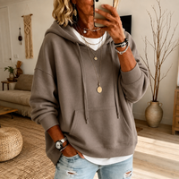 Ella - Taupe Hoodie Sweater