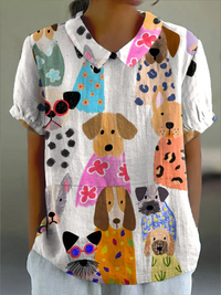 Tilly - Dog Print Shirt