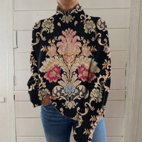 Harper - Vintage Floral Turtleneck