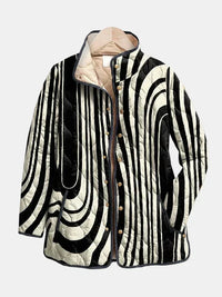 Soraya - Casual Abstract Geometric Quilted Jacket