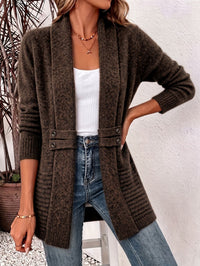 Cynthia - Cozy Ribbed Button-Tab Cardigan