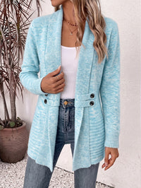 Daphne - Ribbed Button-Tab Cardigan