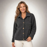 Doreen - Buttoned Fleece Jacket