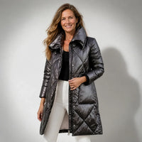 Janice - Satin-Effect Quilted Coat
