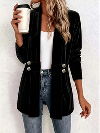 Solange - Tailored Button-Tab Blazer