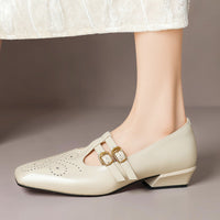 Marisol - Brogued Dual-Strap Mary Jane Pump