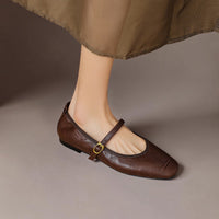 Greta - Leather Flats