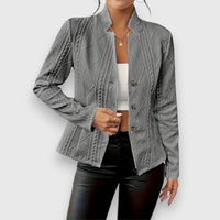 Loretta - Textured Button-Front Cardigan