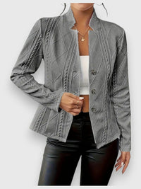 Loretta | Textured Button-Front Cardigan
