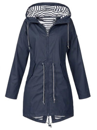 Margaret - Hooded Drawstring Rain Coat
