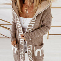 Rosabel - Hooded Open-Front Knit Cardigan