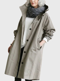 Ruth - Hooded Relaxed-Fit Long Trench Coat