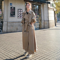 Edith - Oversized Double-Breasted Long Trench Coat