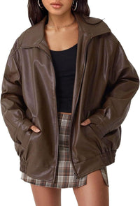 Joanne - Oversized Zip-Up Bomber Jacket