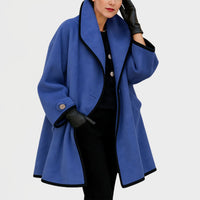 Flora - Oversized Contrast-Trim Coat